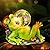 qiujonvy Solar Garden Outdoor Statues Frog, Lawn Decor Frogs Statue for Patio, Balcony, Yard Ornament - Unique Home Decor Gifts (Frog)