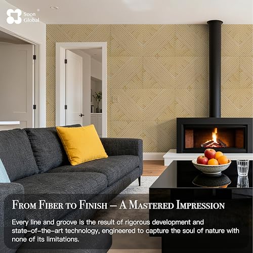Image of Soon Global Acoustical Wall Panels, 6-Piece 23.62 X 23.62 Inches Art Acoustic Panels, Decorative Acoustic Panels, Acoustic Wall Panels, Sound Absorbing Wall Art, Harvest Cross