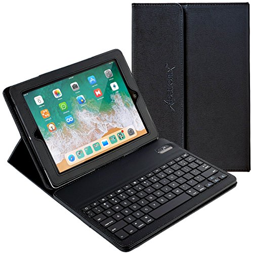 iPad Case with Keyboard, Alpatronix KX150 Leather iPad Cover w/Detachable Wireless Bluetooth Keyboard Compatible with Apple iPad Pro (10.5 inch), iPad Air 3 (10.5 inch), iPad 7 (10.2-inch) - Black