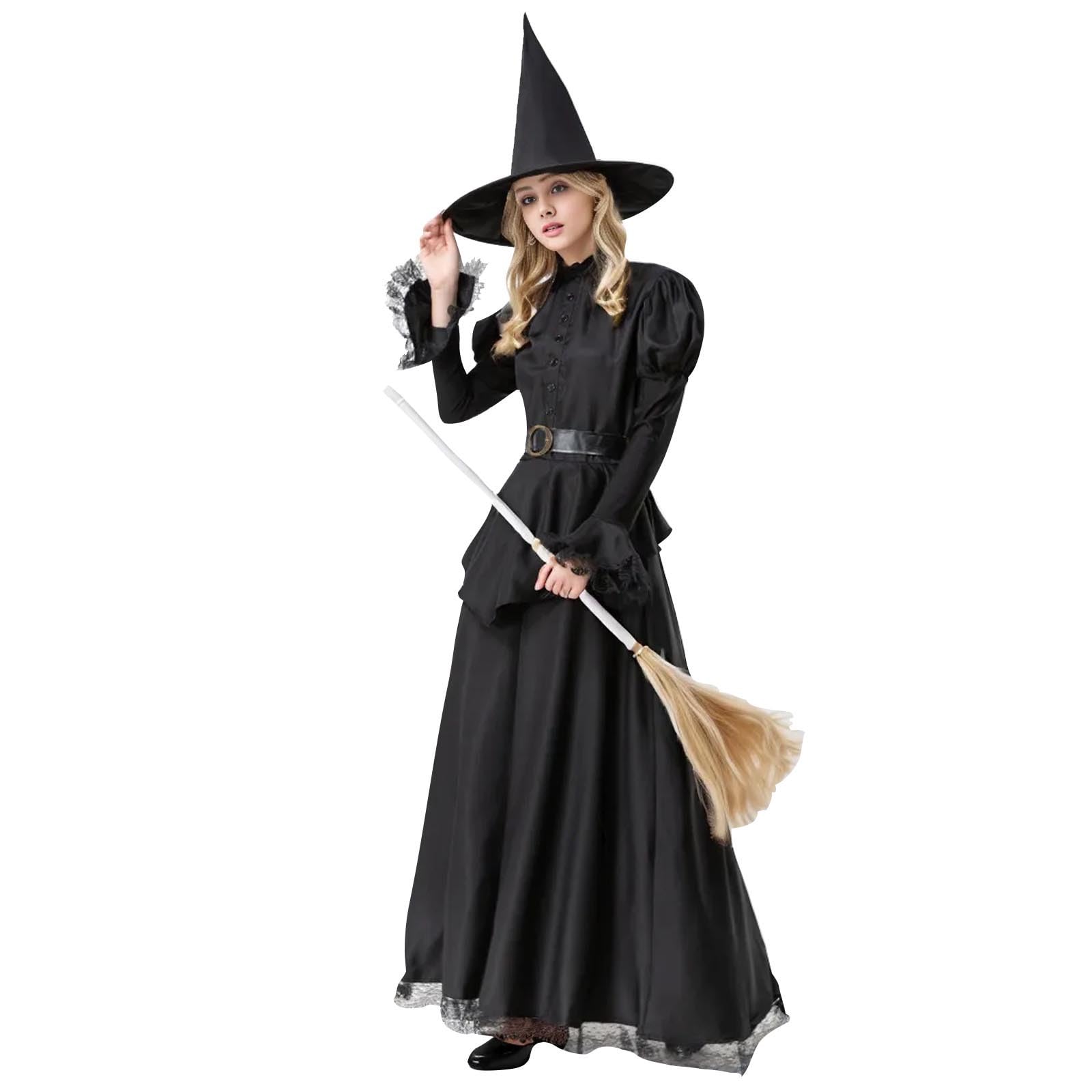 Genérico Vestido Otoño Mujer Halloween Disfraz Mujer - Vestido Medieval para Mujer con Cordones sobre Vestidos Largos Cosplay Vestido Retro