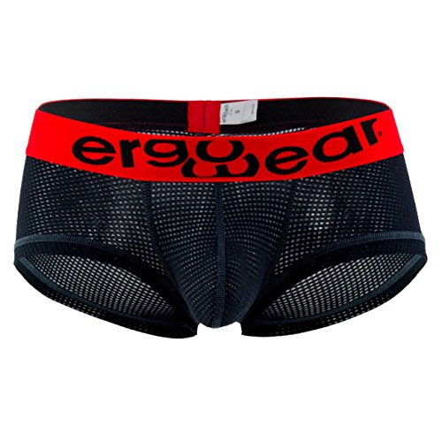 ErgoWear EW0133 MAX Mesh Boxer Briefs Color Black-Red Size XL