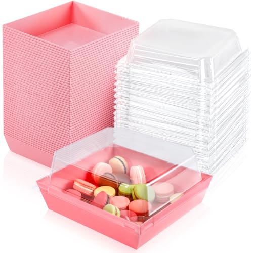 Jeffbaubl 50 Pack Small Charcuterie Boxes with Lids, 5 Inch