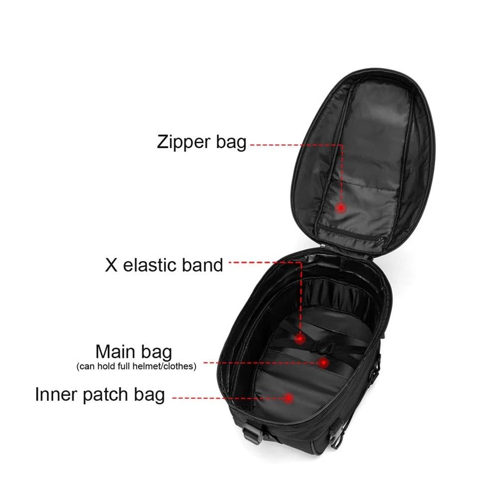 Borsa portaoggetti moto Zaino Sella Posteriore 30-40 Litri Capiente E Impermeabile Moto Con Doppio Uso Per Casco