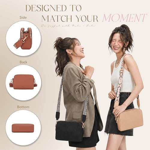 Image of Mali+Lili Crossbody Bag for Women Shoulder Bag for Women with Web Strap Camera Bag Handbag for Travel, Work