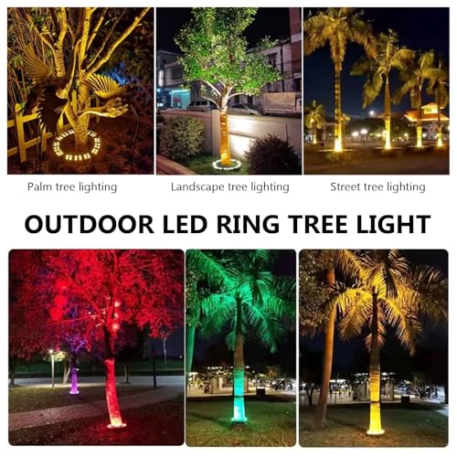 Luz de árbol de anillo LED impermeable IP65 para solucionar sombras en jardines 3