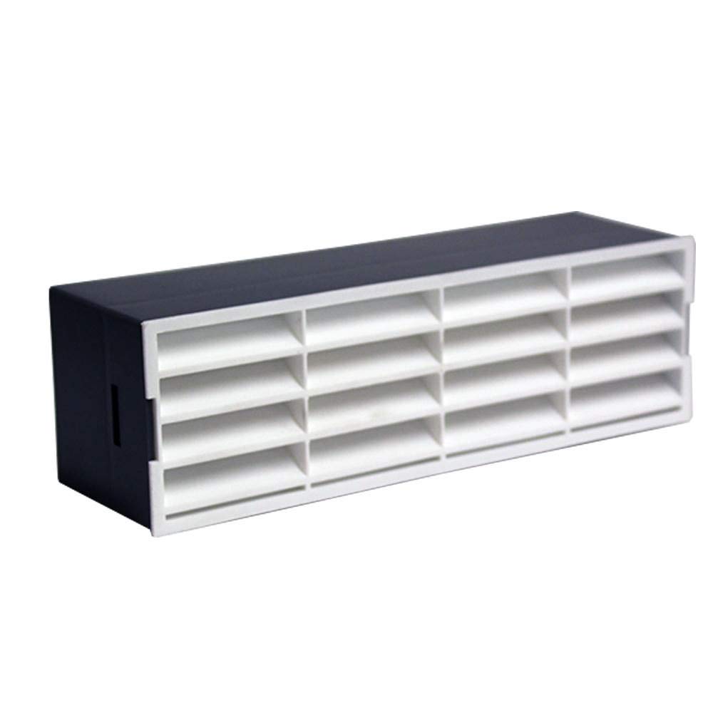 Kair System 204 Rectangular 204x60mm - White Airbrick/Grille - Plastic Ducting