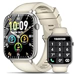 HOIFA Smartwatch Damen mit Telefonfunktion,1.83" HD Uhr Damen mit Herzfrequenz Stress Schlafmonitor,113+ Sportmodi Fitness Tracker, IP68 wasserdichte für Android iOS,Weiß