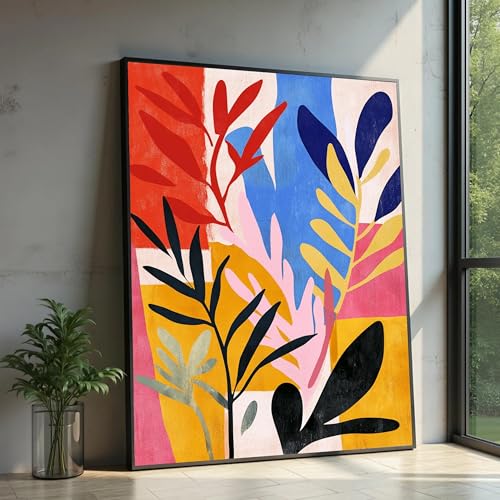 Tableau Matisse affiche de feuilles 40x60cm avec cadre intérieur pour décoration - 4