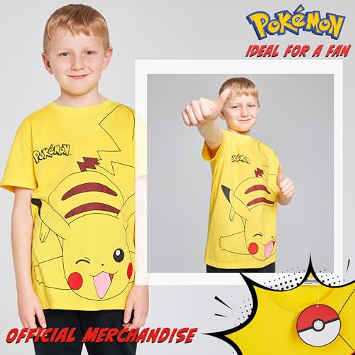 Pokemon Boys Crew Neck T-Shirts, Soft Breathable Material Pack of 2 Boys Gifts4