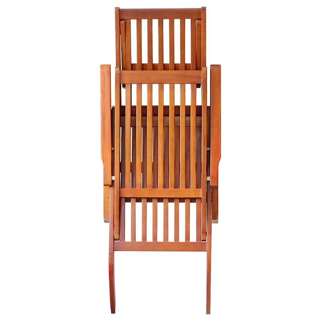 Tumbona de madera maciza de acacia con reposapiés y soporte, 3 posiciones, plegable, resistente a la intemperie, para jardín, terraza, balcón, piscina, al aire libre para relajarse y