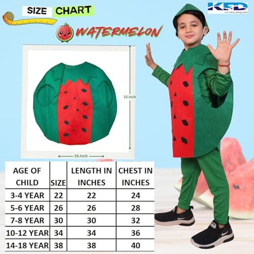 Image of Kaku Fancy Dresses Fruit and Vegetable Costume Paper Cutout with Cap For Kids | Healthy Food Costume For Boys & Girls (Tracksuit Not Included)