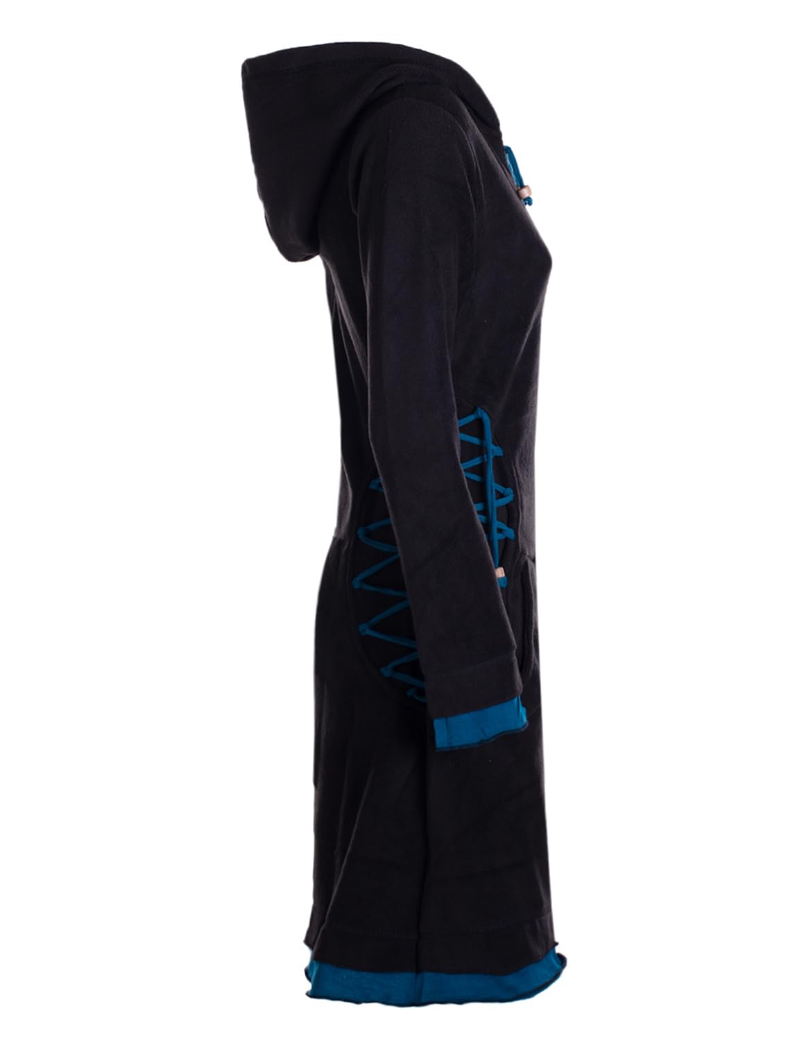 Vishes - Alternative Bekleidung - Extra warmes Damen Elfenkleid Winterkleid Sweatkleid Eco-Fleece