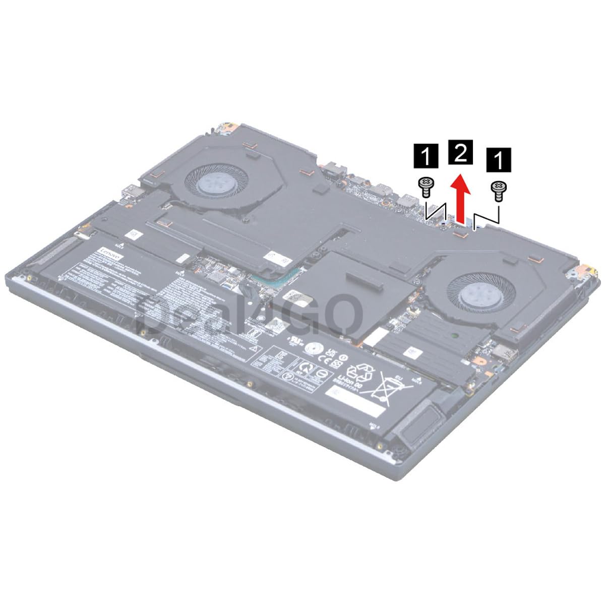 Deal4GO Kit de ventilador de refrigeración gráfica de CPU GPU 5H40S20787 de repuesto para Lenovo Legion Pro 7 16IRX8H 82WQ Y9000K R9000K 2023