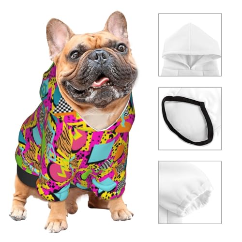 Suéter con capucha retro para perro talla XL miniatura 3