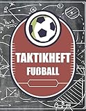 Taktikheft Fußball: Fußballtrainer Taktikmappe und Taktikbuch mit leeren Fußballfeldern- Fußball Zubehör und Equipment - Fußball Geschenk für Trainer