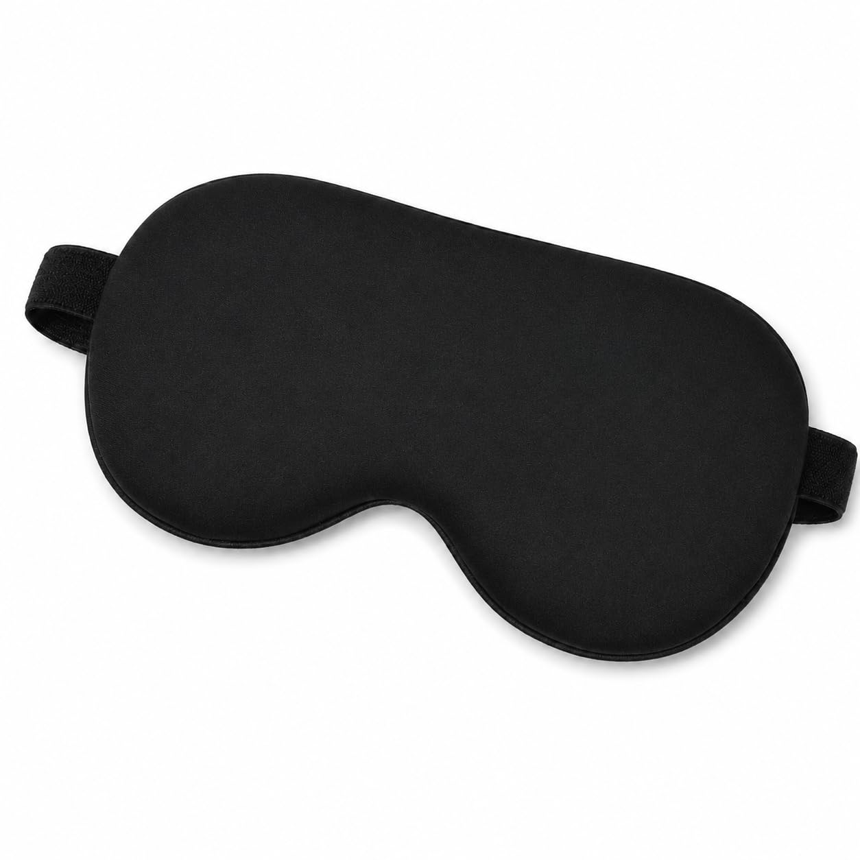 Sleep Eye Mask for Men & Women | Soft Black Eye Cover with Elastic Strap | Full Coverage Sleeping Mask for Travel, Meditation, Relaxation, Rest, Home, Office, Flight & Daily Use (Pack of 1)-image-3