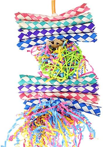 Bonka Bird Toys 1730 Foraging Heart Forage Shredding Natural Parrot Quaker Parrotlet Cockatoo Finch