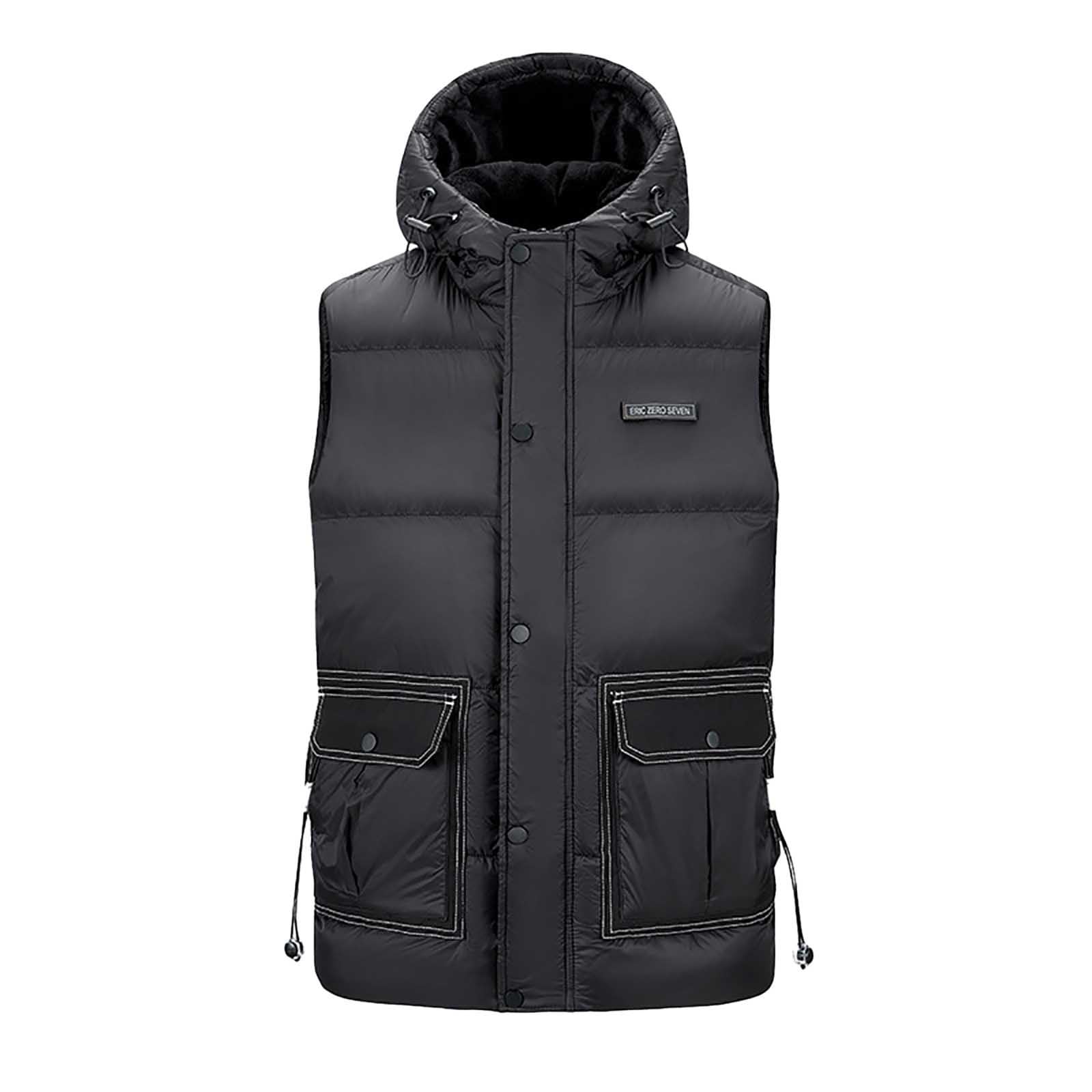 Chaleco para hombre al aire libre softshell sin mangas, chaleco deportivo térmico, chaleco ligero de invierno, chaleco de ocio grueso con cremallera, chaleco de entretiempo, chaleco acolchado de
