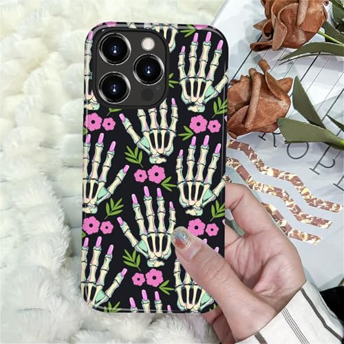 Coque iPhone 15 Pro Max fleur et squelette pour sublimer vos soirées - 6