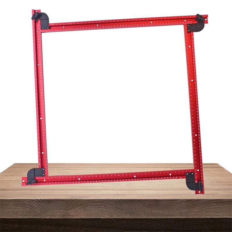 VIDOO Dima per Fresatrice Regolabile in Alluminio Cornice Quadrata 53cm Guida Scanalatura 0-500mm Lavorazione Legno