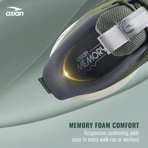 Image of ASIAN Quantum-35 Men's Running Shoes | Lightweight Water-Resistant Upper, Adaptive Fit with Memory Foam & TPR Grip Sole | Ideal for Running, Gym & Daily Training