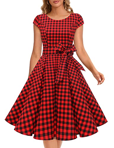 Image of Dressystar Women's Vintage Cocktail Party Dress 1950s Retro Rockabilly Prom Dresses