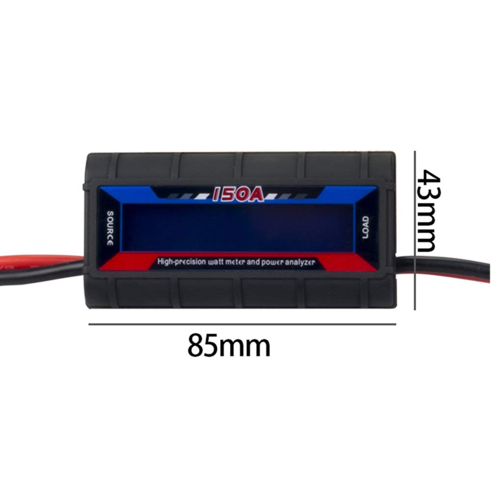 DollaTek High Precision Wattmeter 4,8 V ~ 60 V Spannung 150 A Meter Power Performance Monitor mit LCD-Bildschirm für RC-Batterie Solar Wind Power