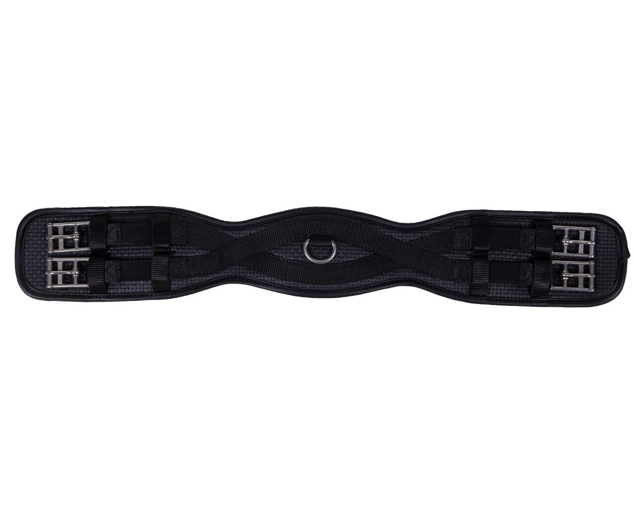 Sangle de dressage courte 45 cm noire QHP Basic pro pour selle de dressage