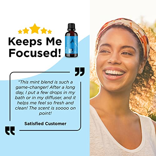 Mint Essential Oil Blend For Diffuser - Refreshing Mint Oil Diffuser Essential Oils With Cooling Peppermint Spearmint Bergamot And Eucalyptus Oils - Pure Aromatherapy Oils For Diffuser Mint Blend #TOP4