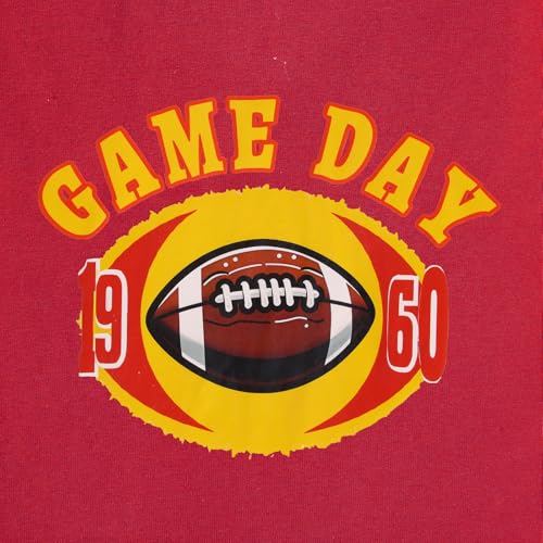 MODNTOGA Boys Girls Game Day Football Graphic Shirt Rugby Print Sundays T-Shirt Kids Girl Sports Fans Short Sleeve Tee Tops 6