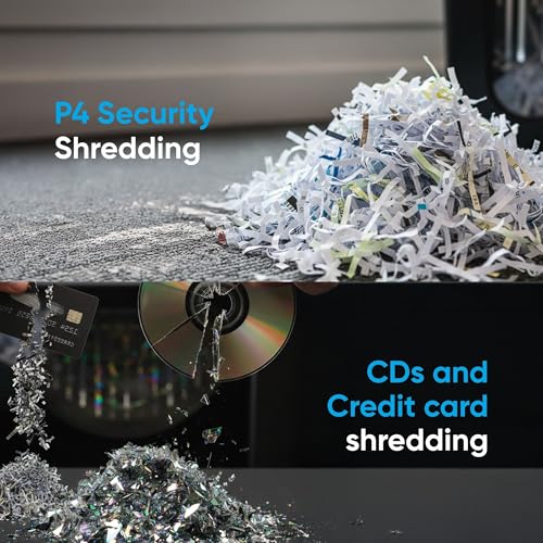 Image of Kores Easy Cut 822N Paper Shredder | 6-Sheet Cross Cut (P4) | Shreds Paper, Credit Cards, CDs & Paper Clips | Auto Start /Stop | 14L Bin | Home & Office