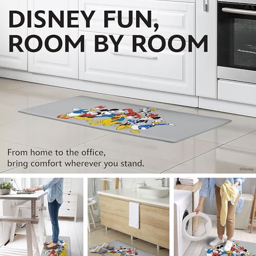 Image of Disney Mickey Anti-Fatigue Kitchen Mats for Floor, 17x47, Non-Slip