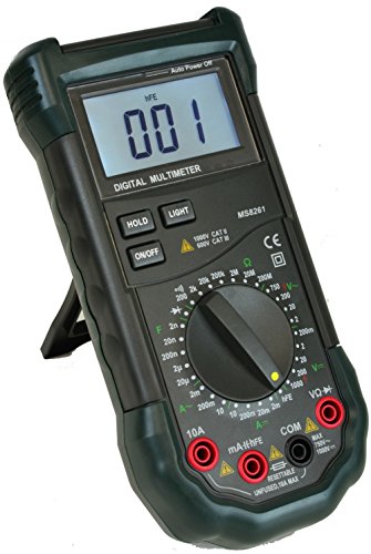 Mastech MS8261 3 1/2 Digital Multimeter AC DC Electrical Capacitance Resistance Transistor Tester