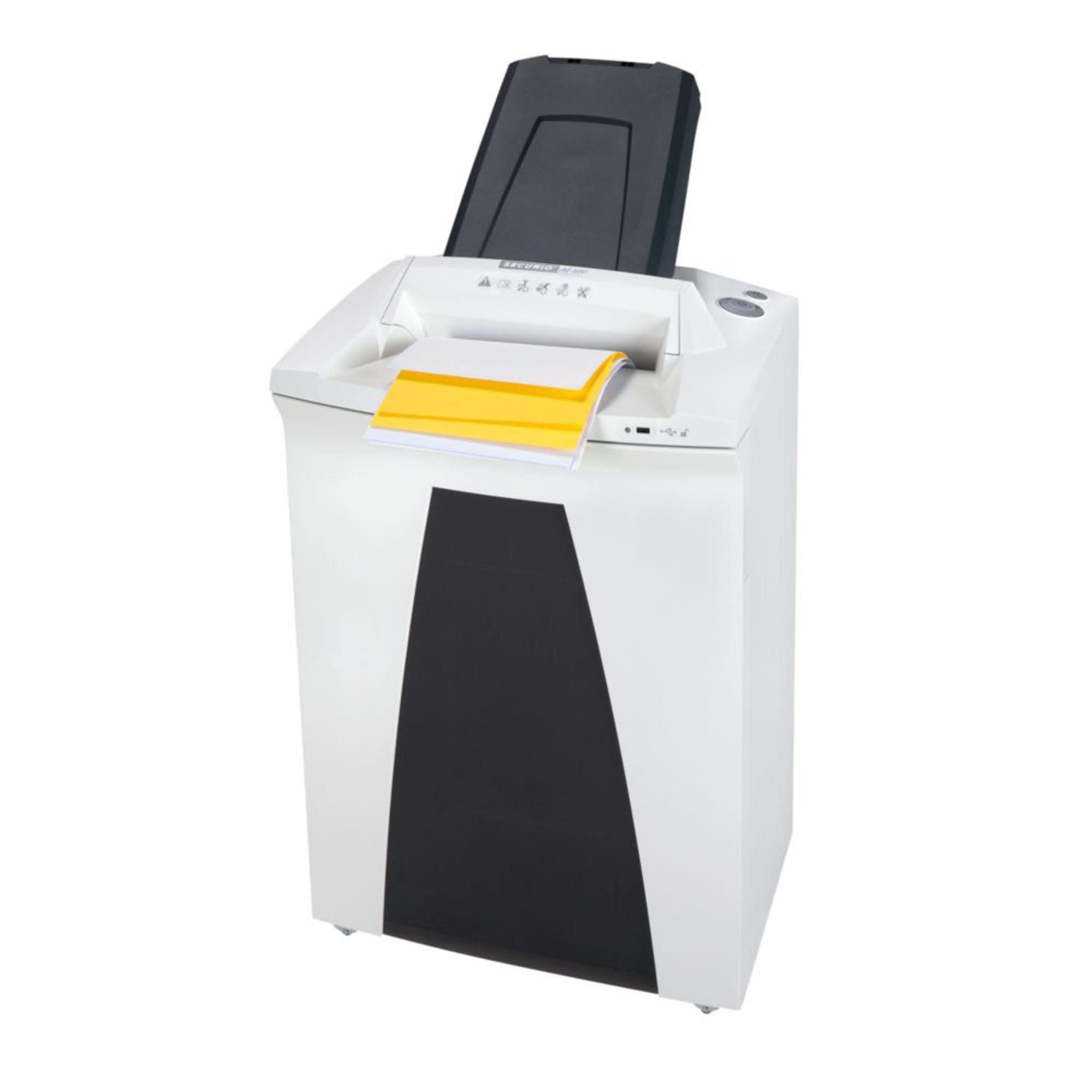 HSM SECURIO AF500 L4 Micro-cut Shredder with automatic paper feed; shreds up to 500 automatically/13 manually; 21.7 gallon capacity