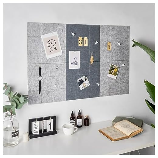 Tablero de Fieltro, 6 Piezas 30x30cm Tablero de Fieltro para Notas, Tableros de Fieltro Autoadhesivos, Tablón de Anuncios Decoración de Pared para Oficina Cocina, Fotos Notas