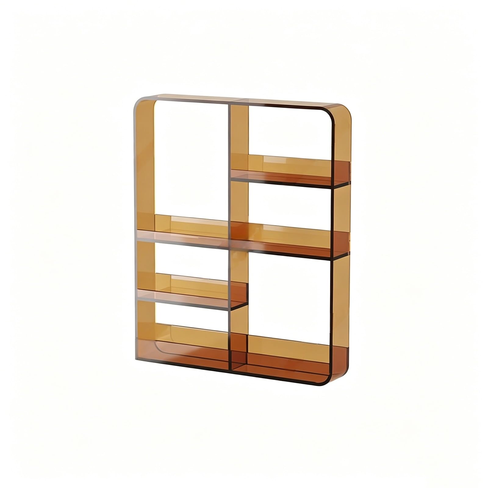 Dexinhdh F Clear Acrylic Loating Shelves, Wall-Mountable Craft Paints Holder, No-Drill Vanity Cosmetics Storage Cabinet Or Bedroom, Bathroom, Kitchen, Living Room Decor(F)
