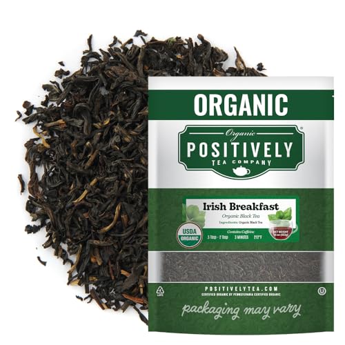Image of Organic Positively Tea Company, Irish Breakfast Black Tea, Loose Leaf, 16 Ounce