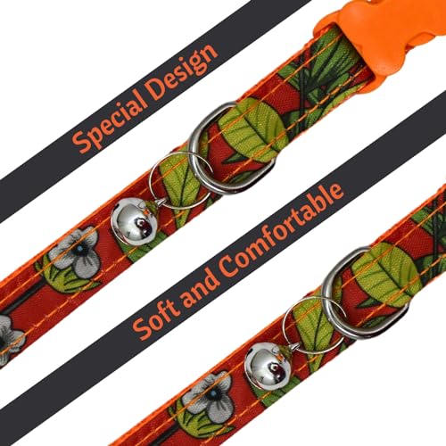 Image of Emily Pets Cat Collars with Bells Breakaway Kitten Collar and Adjustable 5.1-7in Cute Kitty Collar for Girl Boy Cats,Pet Gifts Accessories Supplies Stuff (Color May Vary)