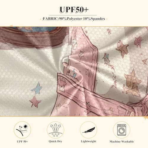 Starry Sky Cowboy Boots Boys Rash Guard Long Sleeve UPF 50+ Boys Swim Shirt Quick Dry Shirt for 3-12 Years4