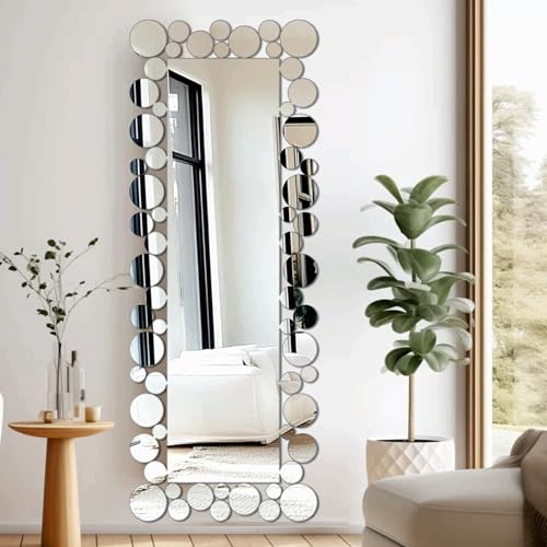 Image of Creative Arts n Frames 18x47 inch Long Fiber Wood Rectangular Wall Hanging Wall Mount HD Mirror Home Decor Items Living Room Bathroom Bedroom Hotel Office (18x47 inch Decorative Mirror)
