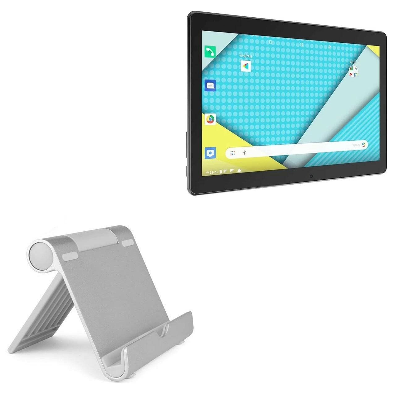 BoxWave Stand and Mount Compatible with Plum Optimax 13 - VersaView Aluminum Stand, Portable, Multi Angle Viewing Stand for Plum Optimax 13