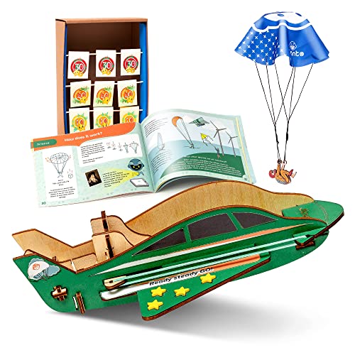 Product Image of the Skydiver Airplane STEM Educational Building Project for Kids 6-9 Year DIY Toy for Kids - Hand Craft Wooden 3D Puzzles, Science for Girls&Boys, Brain Teasers, Building Model Kits Gifts for 6 Year Old