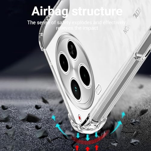 Image of Back Cover Shockproof Silicone Protective Back Case for Tecno Camon 30 -Transparent