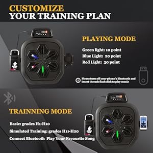 Smart Music Boxing Machine, Bluetooth Boxing Punching Game, Musical Workout Equipment, Wall Mount Home Trainning Boxing Target for Adult Kids with Storages, Gloves, Wristband Smart Music Boxing Machine Bluetooth Boxing Punching Game Musical Workout Equipment Wall Mount Home Trainning Boxing Target for Adult Kids with Storages Gloves Wristband