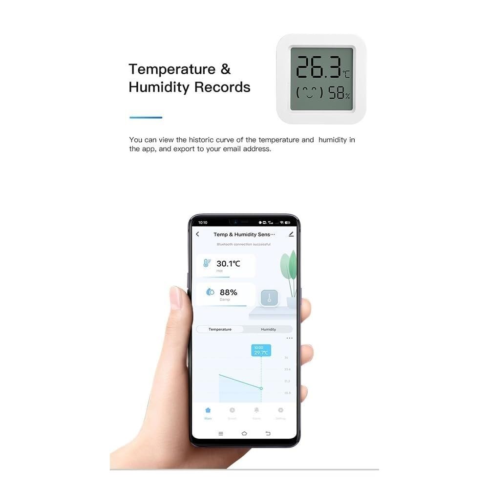 Sensor de temperatura y humedad Tuya Zigbee, minipantalla LCD digital, aplicación de control remoto, higrómetro