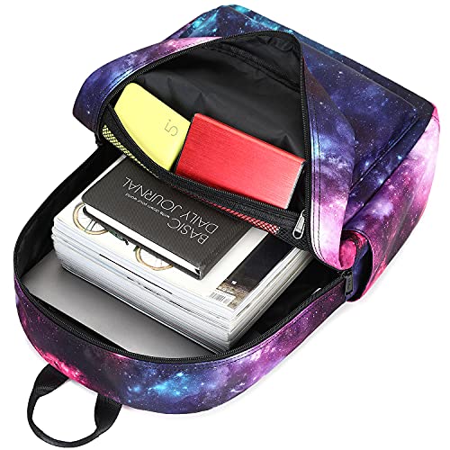 abshoo Cute Lightweight Galaxy Backpacks for Teen Girls Boys Elementary Middle High School Bookbag (C Galaxy)4