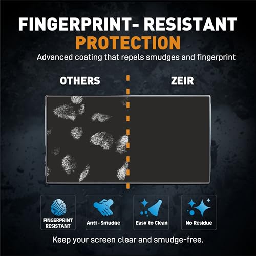 Image of ZEIR [2 PACK] Screen Protector For NEW TATA PUNCH Infotainment + Steering | Anti Scratch | Water Resistant | 2024-2026 TataPunch Display Guard Accessories [Not Tempered Glass] (2Pc [8 inch Info+Steering])