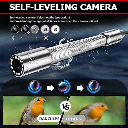 Cámara de Alcantarillado con Localizador, Auto-nivelante, 10" HD para Inspección de Drenajes, 30 Metros, Con DVR y 12 LEDs, Tarjeta SD 16GB miniatura 3