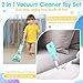 Kids Vacuum Cleaner Toy Set for Toddlers - 2PCS Toy Vacuum Sets for Toddlers 3+ Years Old with Sound Effects, Baby Play Vacuum Pretend Role Play Household Housekeeping Toys for Children Boys Girls