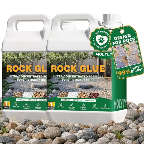 Rock Glue for Landscaping - 2 Gallon Mulch Glue, Gravel...